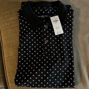 Abercrombie & Fitch Black Polo Shirt